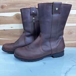 UGG Australia Burroughs Womens Boot Waterproof Sheepskin Leather Vintage size 7
